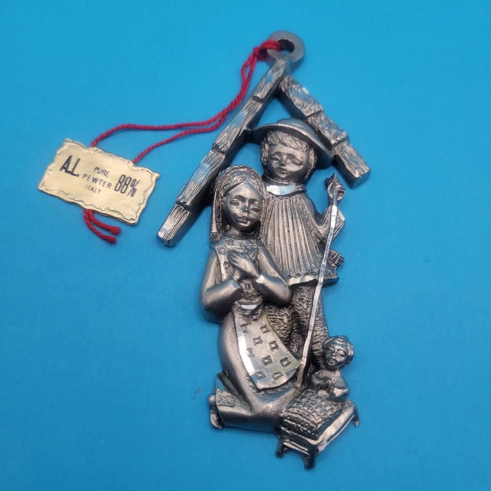 Vintage NWT Peltrow Italian Pewter Nativity